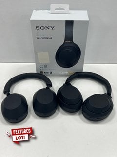 SONY WH-1000XM5 + WH-1000XM4 WIRELESS HEADPHONES IN BLACK: MODEL NO YY2954 (WITH CASE & CHARGING CABLE) [JPTM126264]