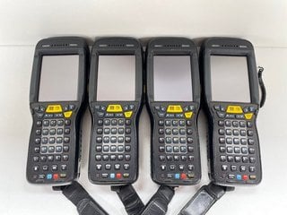 QTY OF 4 HONEYWELL DOLPHIN 99EX HANDHELD MOBILE COMPUTERS: MODEL NO 99EXLW (WITH BATTERY) [JPTM124926]