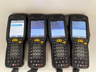 QTY OF 4 HONEYWELL DOLPHIN 99EX HANDHELD MOBILE COMPUTERS: MODEL NO 99EXLW (WITH BATTERY) [JPTM124910]