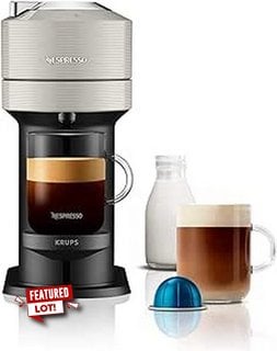 NESPRESSO VERTUO NEXT KRUPS COFFEE MACHINE (ORIGINAL RRP - £149) IN GREY: MODEL NO XN910B40 (WITH BOX & ALL ACCESSORIES) [JPTM125373]