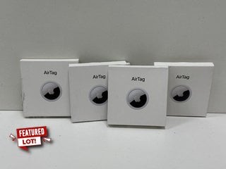 4 X APPLE AIRTAG TRACKING DEVICE (ORIGINAL RRP - £119) IN WHITE: MODEL NO A2187 (IN PACKAGING) [JPTM126298]