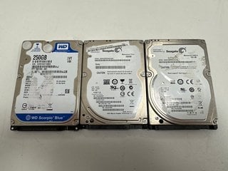 2 X SEAGATE & 1X WD HARD DRIVE: MODEL NO ST9320325AS, ST320LT020, 591194-001 (2X 320GB & 1X 250GB) [JPTM126108]