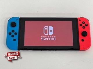 NINTENDO SWITCH 32GB GAMES CONSOLE IN NEON RED & NEON BLUE: MODEL NO HAC-001(-01, WITH BOX) [JPTM125682]