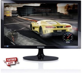 SAMSUNG 24" LED MONITOR IN BLACK GLOSS: MODEL NO LS24D330HSX/EN (WITH BOX & ALL ACCESSORIES) [JPTM125951]