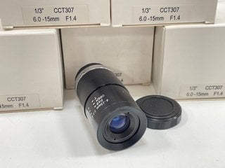 5 X 6 - 15MM F1.4 MANUAL IRIS CS MOUNT CCTV CAMERA LENSES (ORIGINAL RRP - £239): MODEL NO CCT307 (UNUSED RETAIL) [JPTM125800]