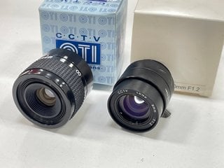 10 X 8MM F1.2 MANUAL IRIS CS MOUNT CCTV CAMERA LENSES (ORIGINAL RRP - £359): MODEL NO CCT302 (UNUSED RETAIL) [JPTM126111]