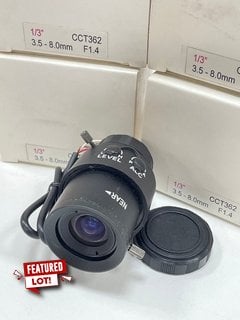 4 X 3.5 - 8MM F1.4 AUTO IRIS VIDEO DRIVE CS MOUNT CCTV CAMERA LENSES (ORIGINAL RRP - £239): MODEL NO CCT362 (UNUSED RETAIL) [JPTM125805]