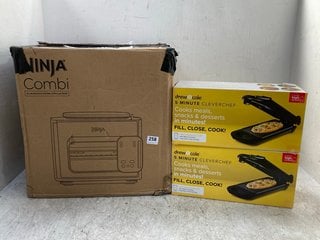 NINJA COMBI ALL IN 1 MULTI COOKER OVEN AIR FRYER MODEL: SFP701UKQ TO INCLUDE 2 X DREW & COLE 5 MINUTE CLEVER CHEF: LOCATION - D14