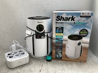 2 X SHARK NEVER CHANGE 5 AIR PURIFIERS TO INCLUDE COOKS ESSENTIALS THE SMART TALKING EGG COOKER: LOCATION - D14