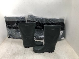 4 X PORTWEST WELLINGTONS SIZE 10: LOCATION - C18