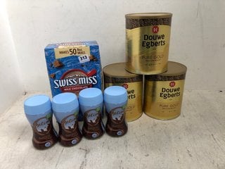 QTY OF ASSORTED COFFEE TO INCLUDE DOUWE EGBERTS PURE GOLD MEDIUM ROAST BBE - 05/09/2026 (SOME ITEMS MAY BE PAST THE BBE DATE): LOCATION - C18