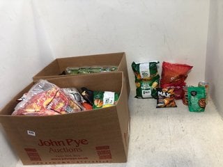 QTY OF ASSORTED FOOD ITEMS TO INCLUDE SUNBITES SWEET CHILLI 6 PACK - BBE 2/11/24: LOCATION - C17