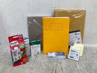 QTY OF STATIONARY ITEMS TO INCLUDE B CREATIVE RECYCLED GREYBOARD A4 1000 MICRON 10 SHEETS & 5 OFFICE SQUARE CUT FOLDERS: LOCATION - C13