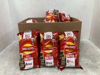 QTY OF WALKERS READY SALTED CRISPS 6 PACK BBE - 10/2024: LOCATION - C12