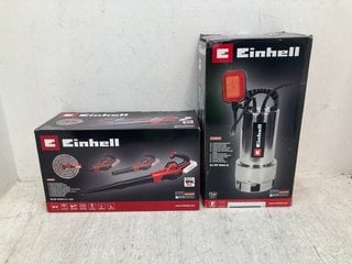 EINHELL DIRTY WATER PUMP TO INCLUDE EINHELL CORDLESS UNIVERSAL BLOWER: LOCATION - C8