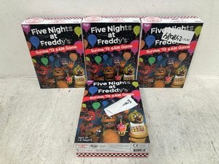 4 X FUNKO GAMES FIVE NIGHTS AT FREDDY'S SURVIVE TILL 6AM GAME: LOCATION - C7