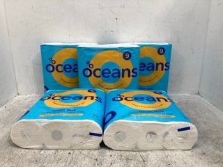 5 X ACEANS 9 ROLLS TOILET ROLL: LOCATION - C6