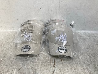 5 X NEW ERA 9FORTY ADJUSTABLE CAPS IN SAND: LOCATION - C4