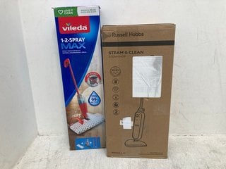 4 X ASSORTED HOUSEHOLD ITEMS TO INCLUDE RUSSELL HOBBS STEAM & CLEAN MOP: LOCATION - C3