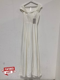 EVIE YOUNG BRIDAL PENN SWEETHEART A LINE WEDDING DRESS IN IVORY - UK SIZE 10: LOCATION - BOOTH