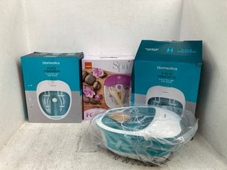 2 X HOMEDICS 4 IN 1 RELAXATION LUXURY FOOT SPA WITH HEATER TO INCLUDE SENSIO FOOT SPA: LOCATION - C2