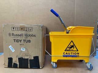 RUSSELL HOBBS TIDY TUB VACUUM CLEANER TO INCLUDE CAUTION YELLOW MOP BUCKET: LOCATION - B1