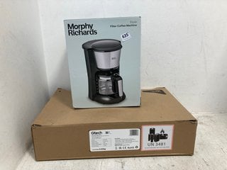 MORPHY RICHARDS FILTER COFFEE MACHINE MODEL: CM162501CUK TO INCLUDE GTECH VACUUM CLEANER MODEL: ATF 308: LOCATION - B9