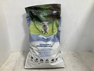 ALPHA SPORTING PUPPY CHICKEN & RICE 15KG DOG FOOD - BBE 23/11/24: LOCATION - B10