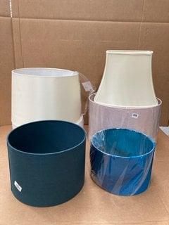 4 X ASSORTED HOUSEHOLD ITEMS TO INCLUDE JOHN LEWIS & PARTNERS LARGE BEIGE LAMP SHADE: LOCATION - B18