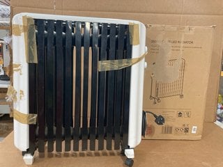 2 X JOHN LEWIS & PARTNERS SMALL PORTABLE RADIATORS ON WHEELS: LOCATION - B20