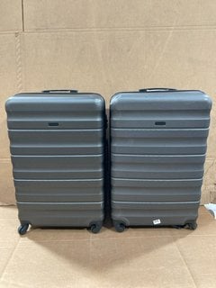 2 X JOHN LEWIS & PARTNERS LARGE GREY SUITCASES: LOCATION - B21