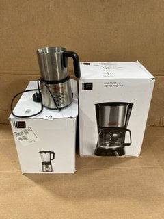 3 X JOHN LEWIS & PARTNERS ITEMS TO INCLUDE DRIP FILTER COFFEE MACHINE: LOCATION - B21