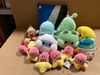 QTY OF ASSORTED PLUSH TO INCLUDE KIRBY PLUSHIE: LOCATION - A17