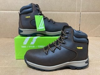 APACHE S3 HRO SRC BROWN LEATHER STEEL TOE BOOTS SIZE 10 UK: LOCATION - A14