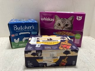 3 X ASSORTED PET FOOD ITEMS TO INCLUDE BUTCHERS WHOLE GRAIN SIMPLY GENTLE DOG FOOD - BBE 2/27: LOCATION - A14