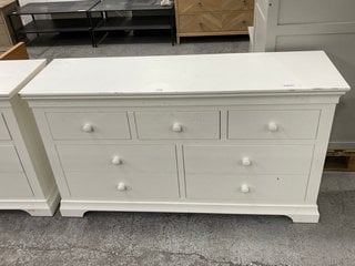 COTSWOLD FURNITURE CHANTILLY 3 OVER 4 DRAWER CHEST IN WARM WHITE FINISH: LOCATION - B8