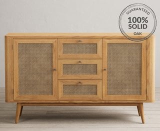 OAK/ARIANA RATTAN LARGE SIDEBOARD - RRP £549: LOCATION - B2