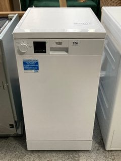 BEKO SLIMLINE DISHWASHER: MODEL DVS04X20W - RRP £209: LOCATION - D1