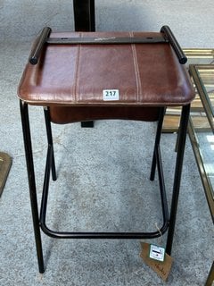 UKARI COUNTER CHAIR - CHOCOLATE BROWN - ONE SIZE - RRP £325: LOCATION - C2