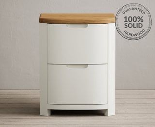 BRADWELL/BRAHMS SIGNAL WHITE 2 DRAWER BEDSIDE CHEST - RRP £219: LOCATION - B2