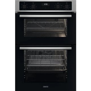 ZANUSSI BUILT IN DOUBLE ELECTRIC OVEN: MODEL ZOD35661XK - RRP £449: LOCATION - B6