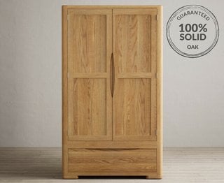 HARPER/DEREHAM OAK DOUBLE WARDROBE - RRP £979: LOCATION - B2