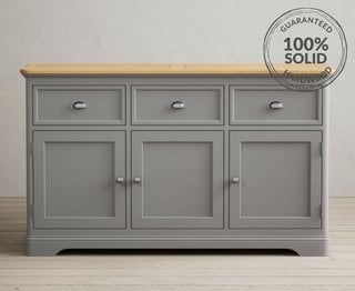 FELTON/YAXLEY/BRIDSTOW LIGHT GREY LARGE SIDEBOARD - RRP £549: LOCATION - B3