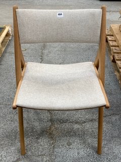 JOHN LEWIS & PARTNERS X-RAY DINING CHAIR IN OAK & BELFAST FABRIC: LOCATION - C4