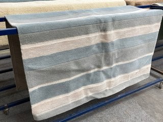 JOHN LEWIS & PARTNERS LARGE FLOOR RUG IN MULTI STRIPE DESIGN: LOCATION - C5