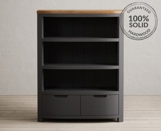 BRADWELL/BRAHMS CHARCOAL SMALL BOOKCASE - RRP £399: LOCATION - B2