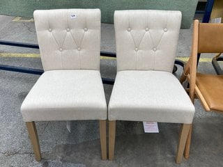 2 X JOHN LEWIS & PARTNERS MARGO DINING CHAIRS IN NATURAL: LOCATION - C6