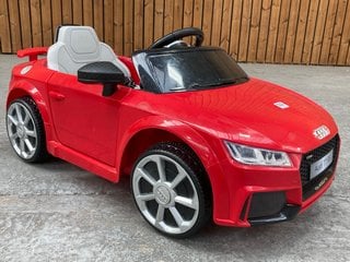 (COLLECTION ONLY) AUDI ELECTRIC 6V RIDE ON CAR IN RED TO INCLUDE BATTERY CHARGER MODEL : SL06-04-27Q-E: LOCATION - A5