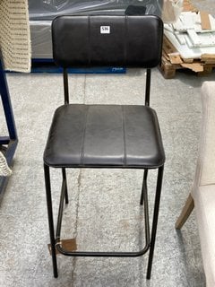 UKARI COUNTER CHAIR - AGED BLACK - RRP £325: LOCATION - A2