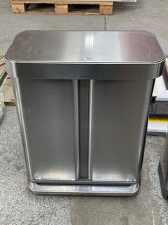 SIMPLEHUMAN PEDAL BIN IN STAINLESS STEEL: LOCATION - C6